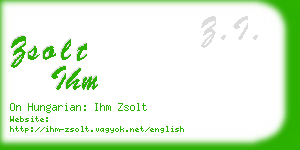 zsolt ihm business card